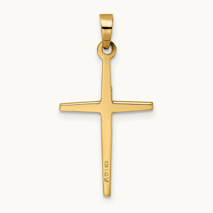 Polished Solid Double Cross Pendant — 27mm