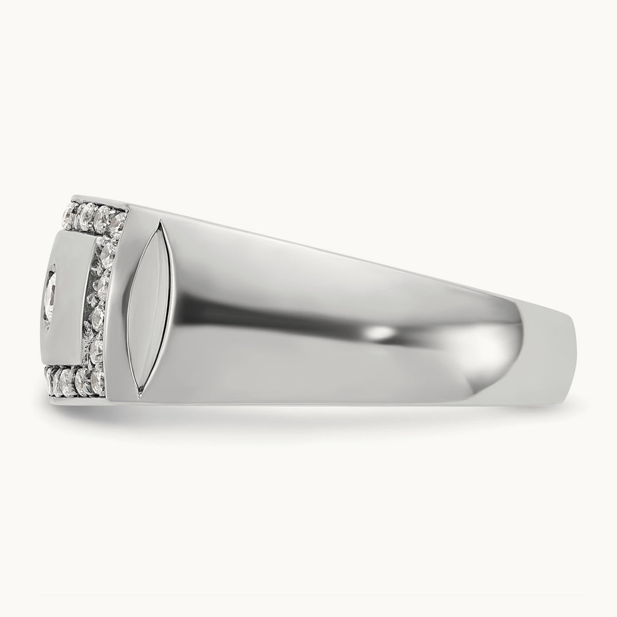 Cut-Out Men's Ring, 0.50 ct tw Lab-Grown Diamond