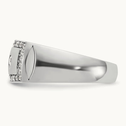 Cut-Out Men's Ring, 0.50 ct tw Lab-Grown Diamond
