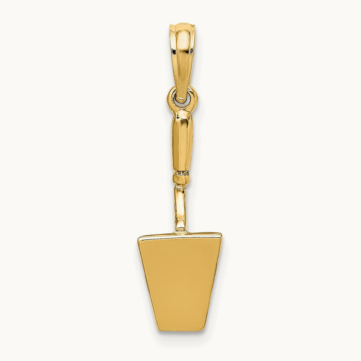 3-D Concrete Tool Spatula Charm, 14K