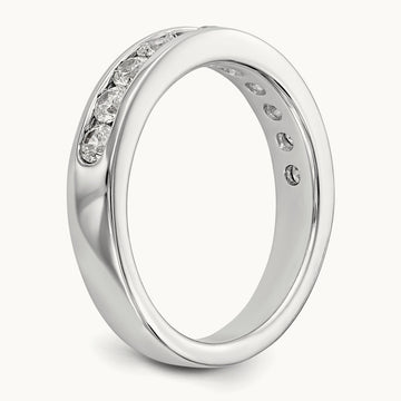 11- Stone Closed Channel Band Mounting, 2.6mm, 14K White Gold
