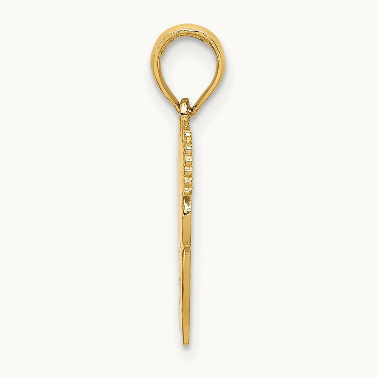 Polished Flat-Backed Dental Charm, 14K