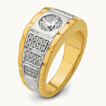 Semi-Mount Men's Ring, 0.50 ct tw Lab-Grown Diamond