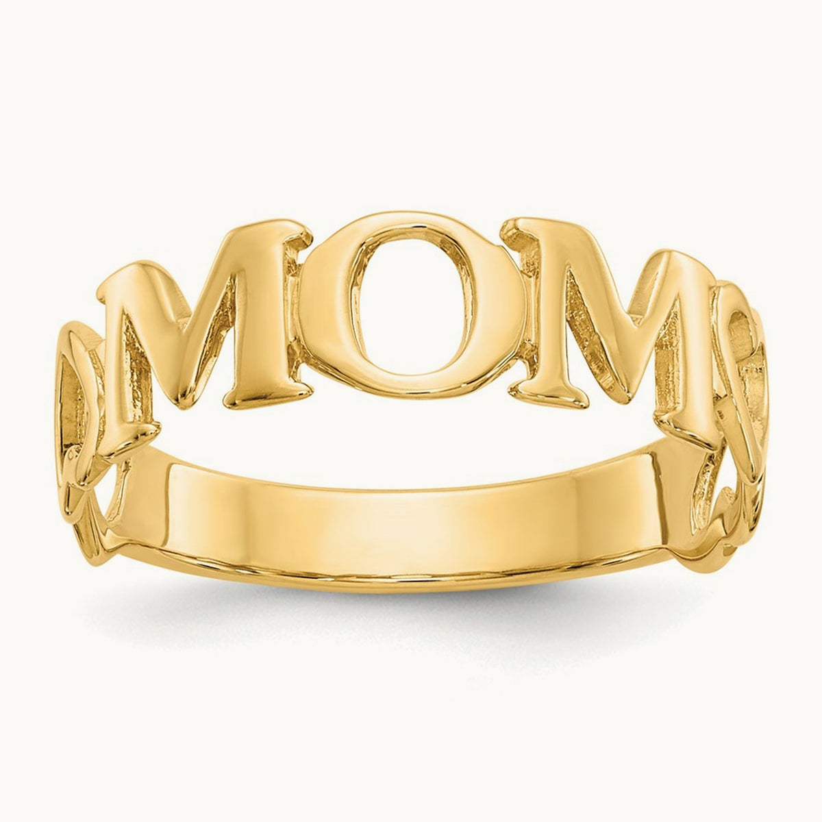 Polished Mom Ring, 14K