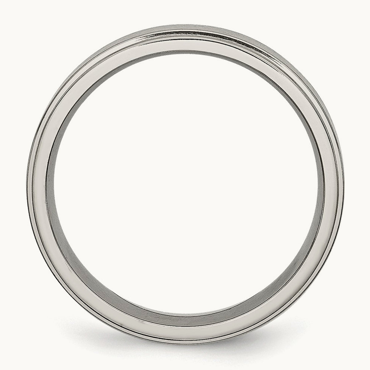 Brushed Center Ridged Edge Band — photo set