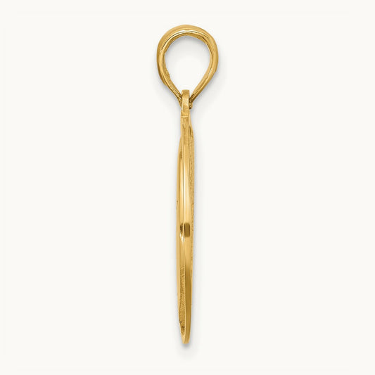 Polished Moon and Stars Charm, 14K