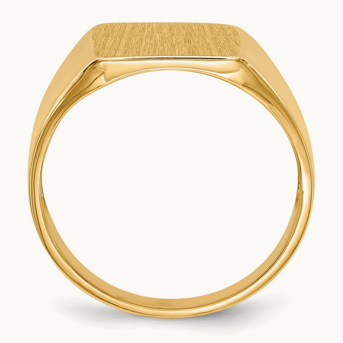 11.0x11. Open Back Signet Ring, 5mm, 14K
