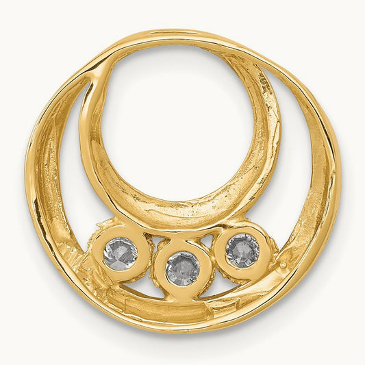 Circle Chain Slide Pendant, 0.50 ct tw Lab-Grown Diamond