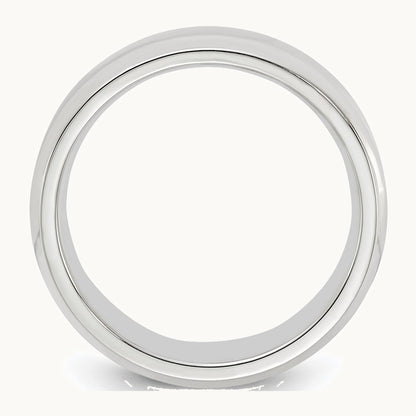 Sterling Silver 6mm Beveled Edge Band