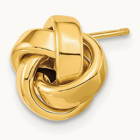 Single 14k Polished Love Knot Post Earring