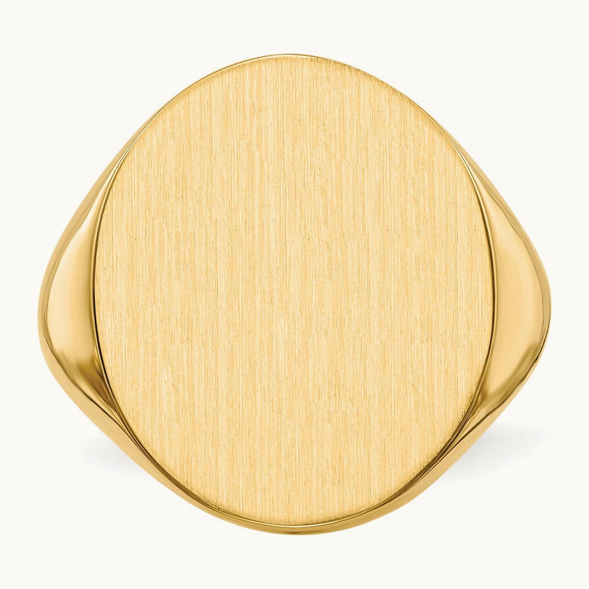 18.0x20. Closed Back Mens Signet Ring, 0mm, 14K