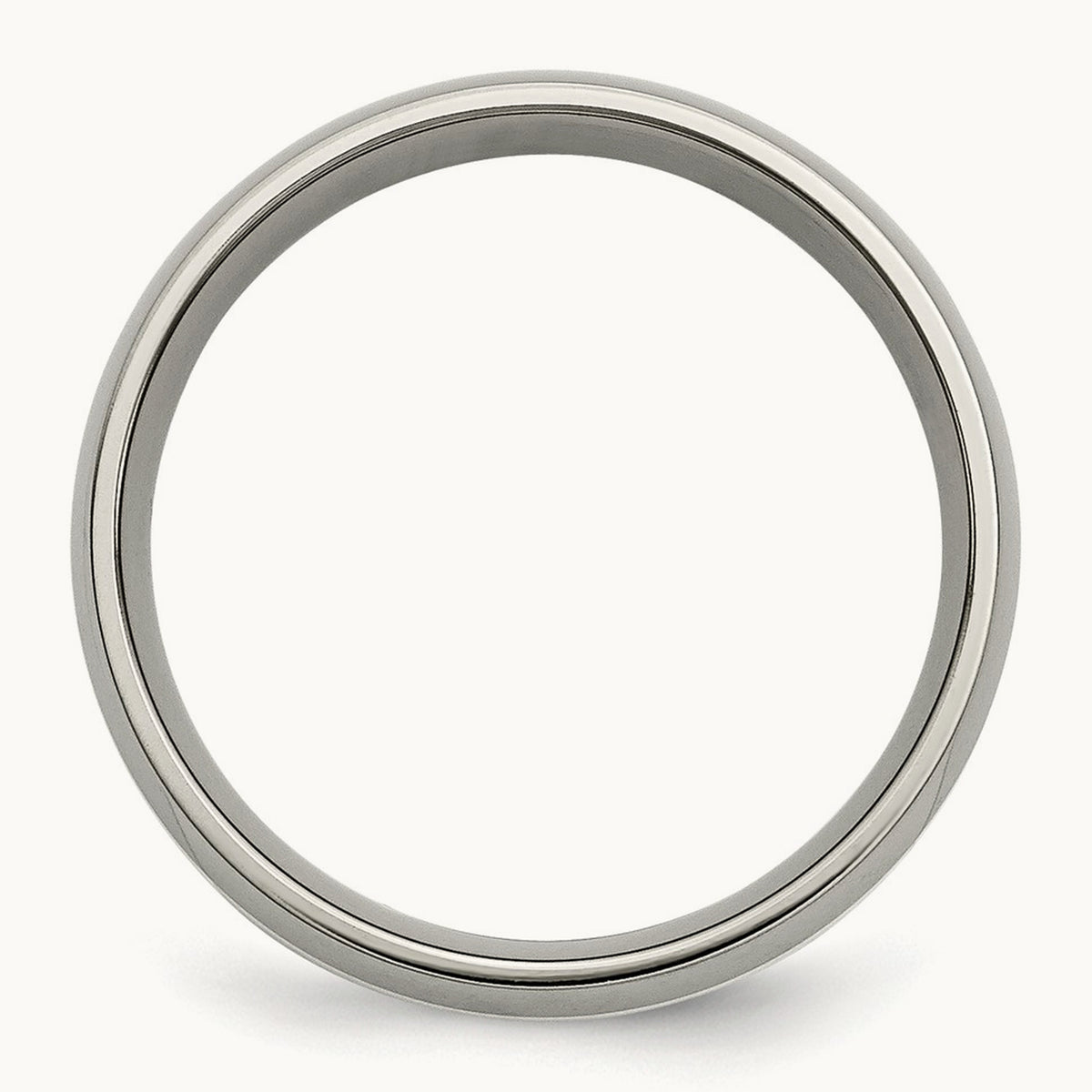 Polished w/ Inlay Band — Sterling Silver, 6mm