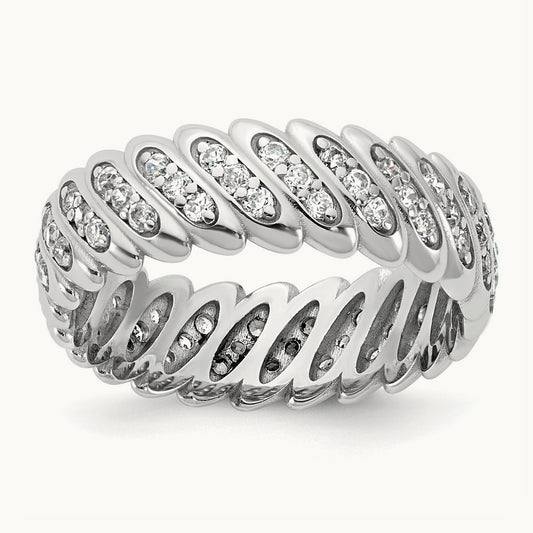 Polished Diamond Band Ring Complete — photo set