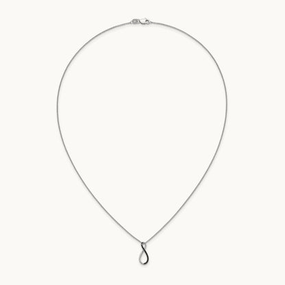 Black Diamond 18 inch Necklace, 14K White Gold
