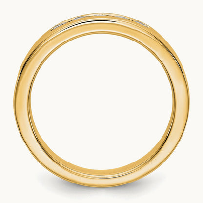 Setting: 5- Stone Closed Channel Band Mounting, 2.0mm — 14K Yellow Gold