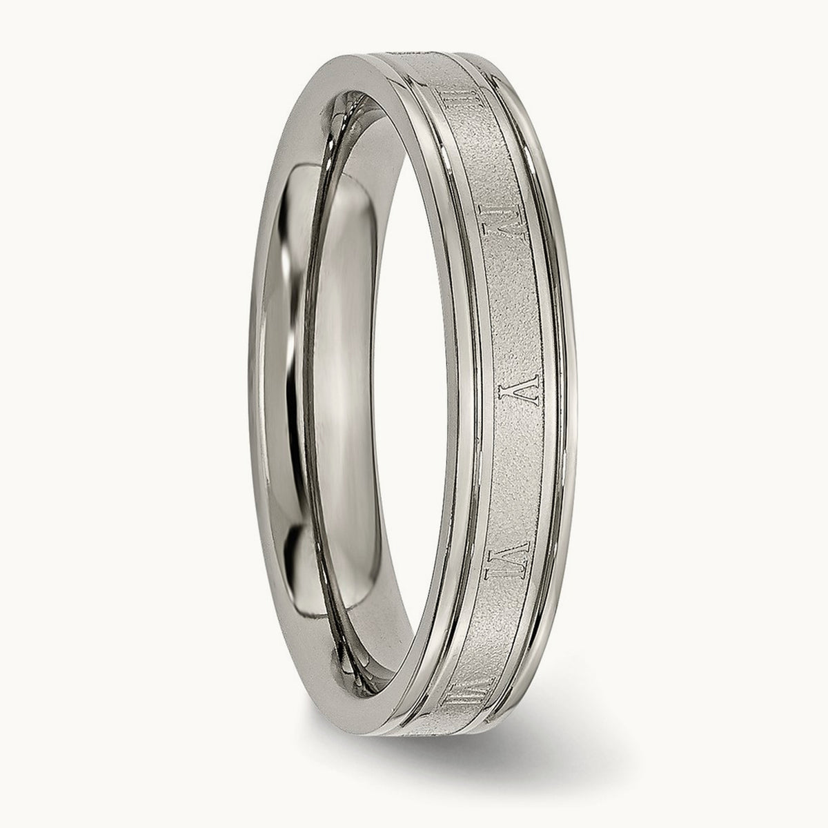 Brushed Center Roman Numerals Band — photo set