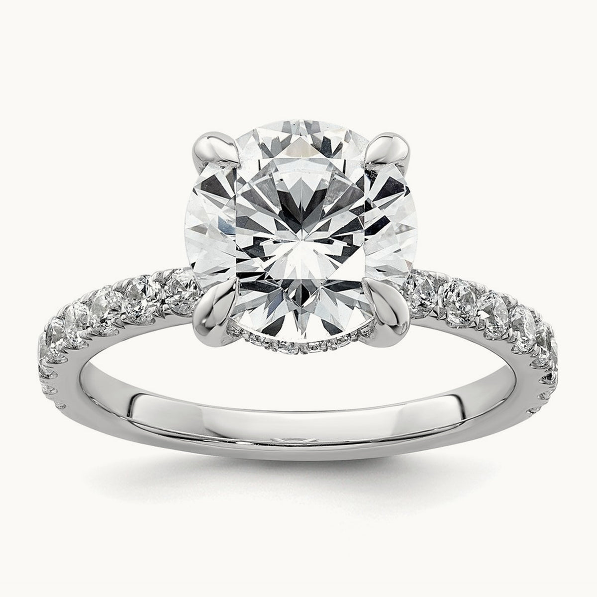 Round Solitaire Engagement Ring, 1.25-3.50 ct tw Lab-Grown Diamond — 14K White Gold, 7 (4)