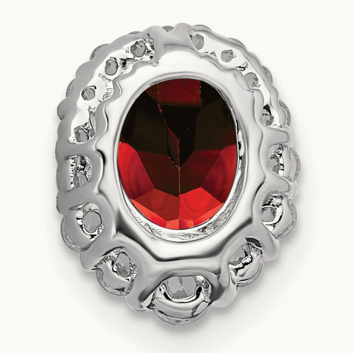 Created Ruby Chain Slide, 0.25 ct tw Lab-Grown Diamond