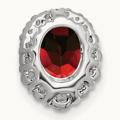 Created Ruby Chain Slide, 0.25 ct tw Lab-Grown Diamond