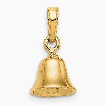 3-D Moveable Bell Pendant, 14K
