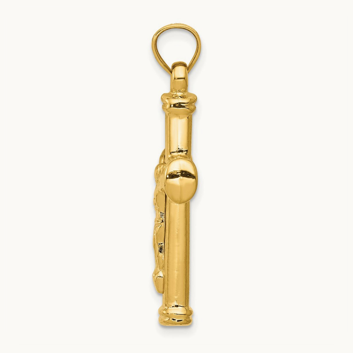 Reversible Crucifix Pendant — 14K Yellow Gold, 35mm