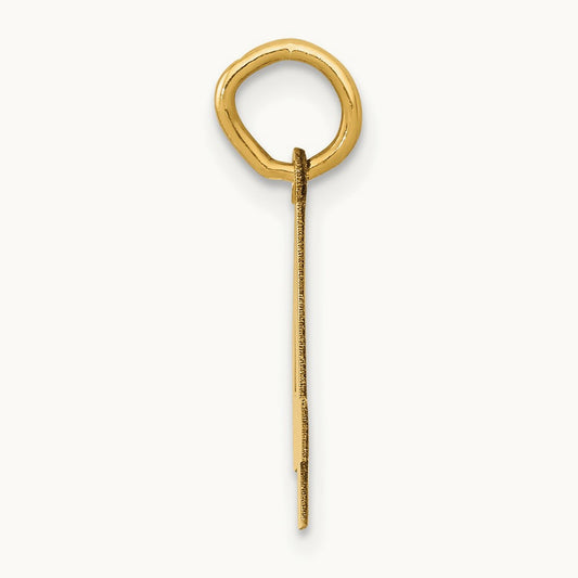 Small Polished Number 4 Charm — 14K Yellow Gold, 14.34mm