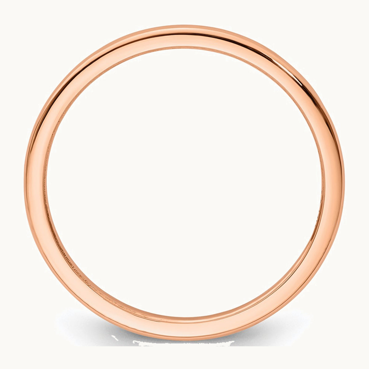 Half Round Stackable Band — 10K Rose Gold
