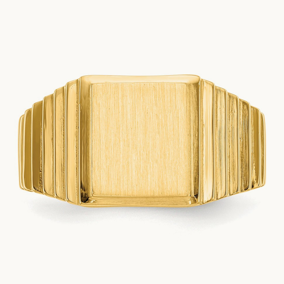 Open Back Mens Signet Ring — photo set