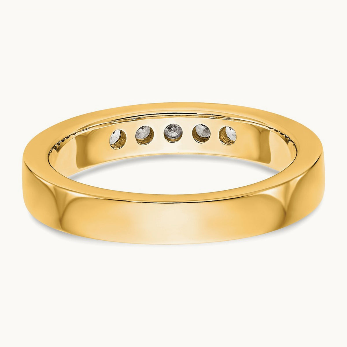 Setting: 5- Stone Closed Channel Band Mounting, 2.0mm — 14K Yellow Gold