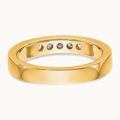 Setting: 5- Stone Closed Channel Band Mounting, 2.0mm — 14K Yellow Gold