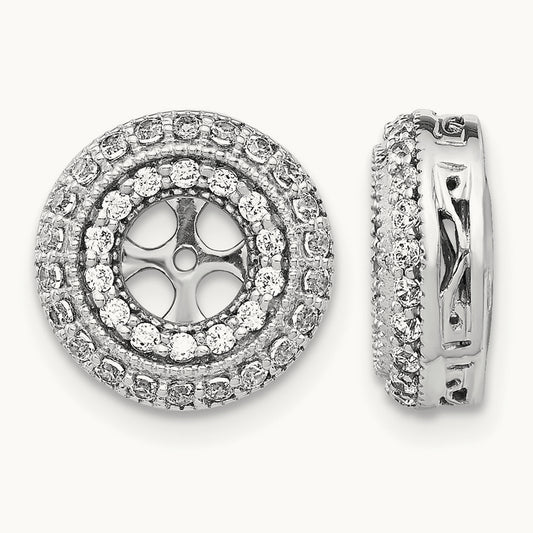 Fancy Diamond Earring Jackets — 12mm