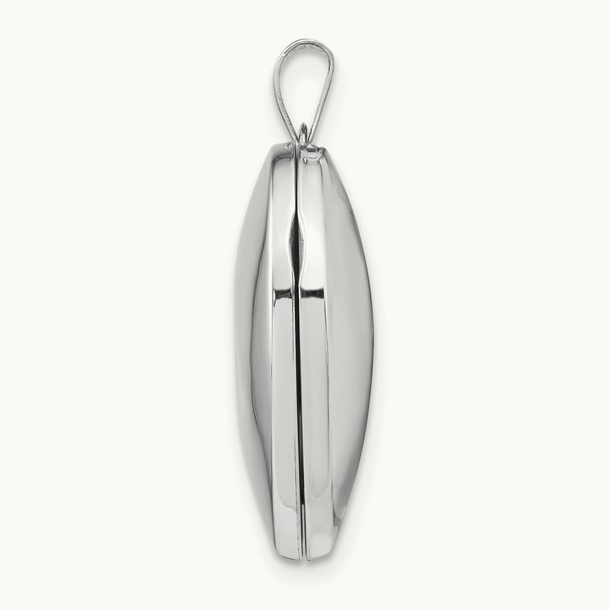 Polished Heart-Shaped Domed Locket, 14K White Gold