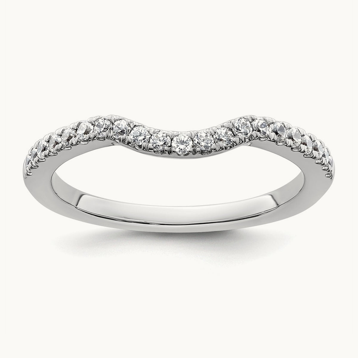 Diamond Wedding Band, 14K White Gold