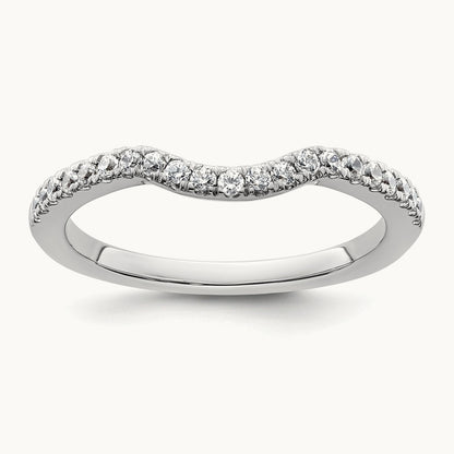Diamond Wedding Band, 14K White Gold