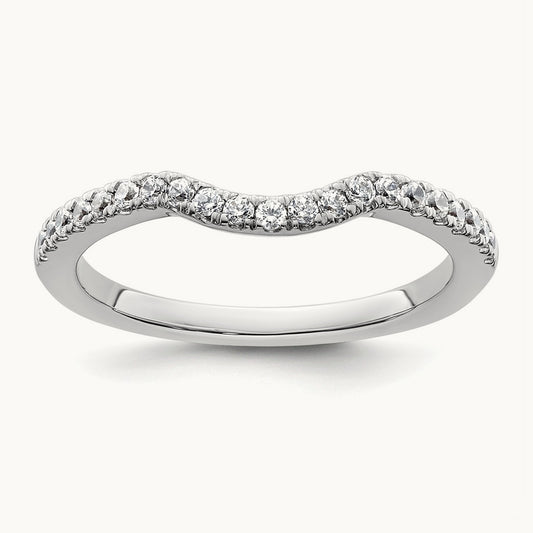 Diamond Wedding Band, 14K White Gold
