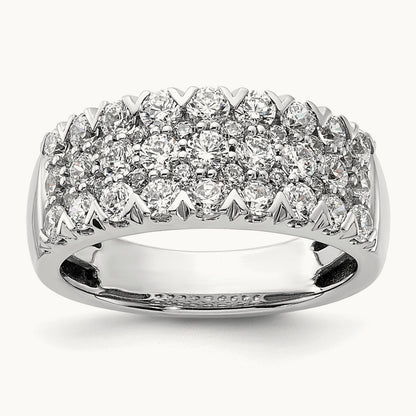 Complete Pave Diamond Wedding Band — photo set