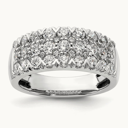 Complete Pave Diamond Wedding Band — photo set