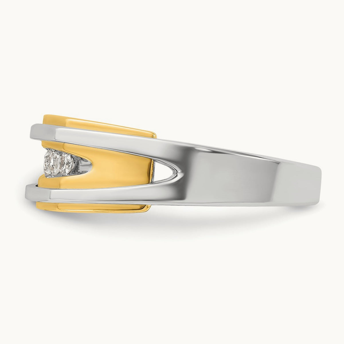IBGoodman Men's Polished 5-Stone Diamond Ring, 14K Two-tone