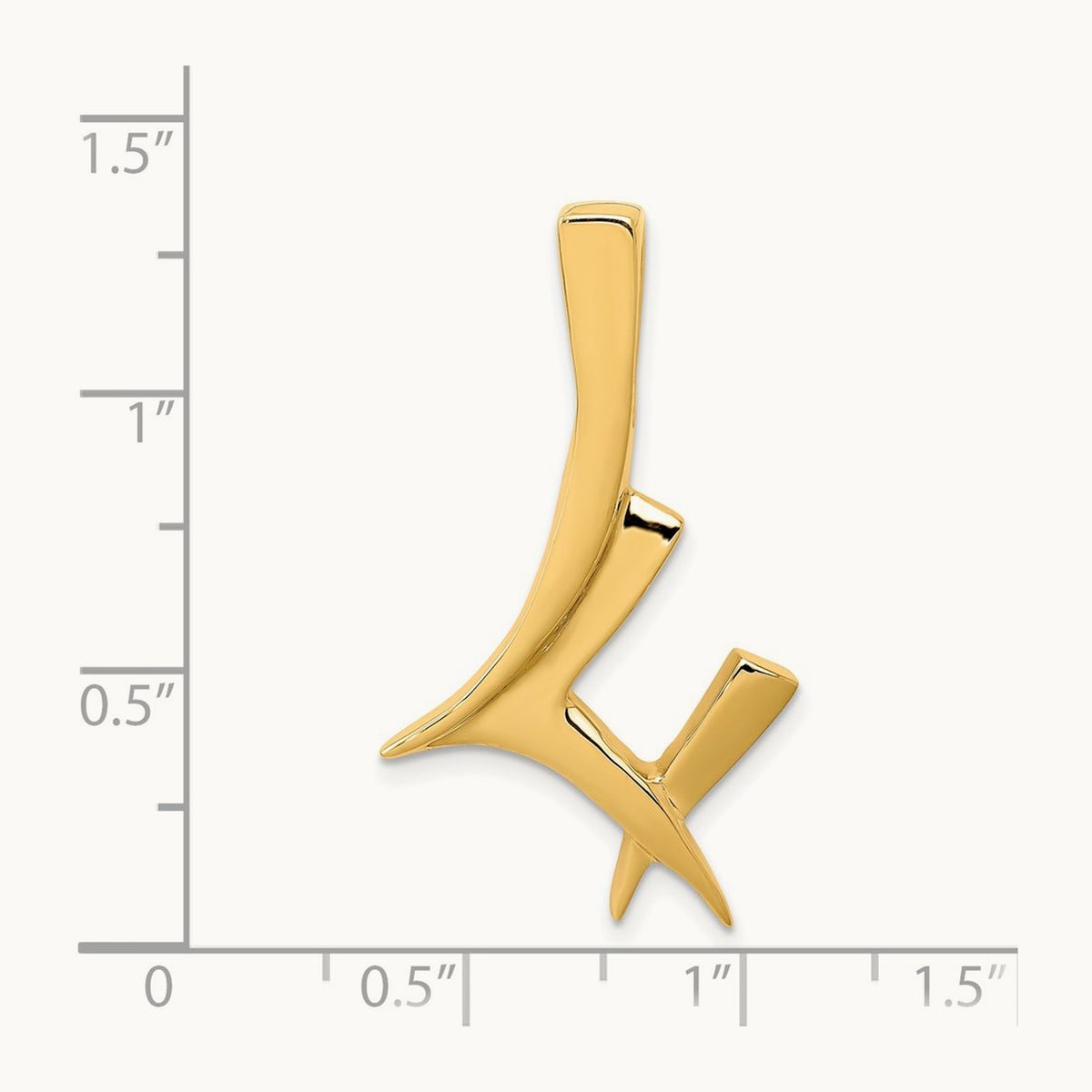 Fancy Polished Slide, 14K