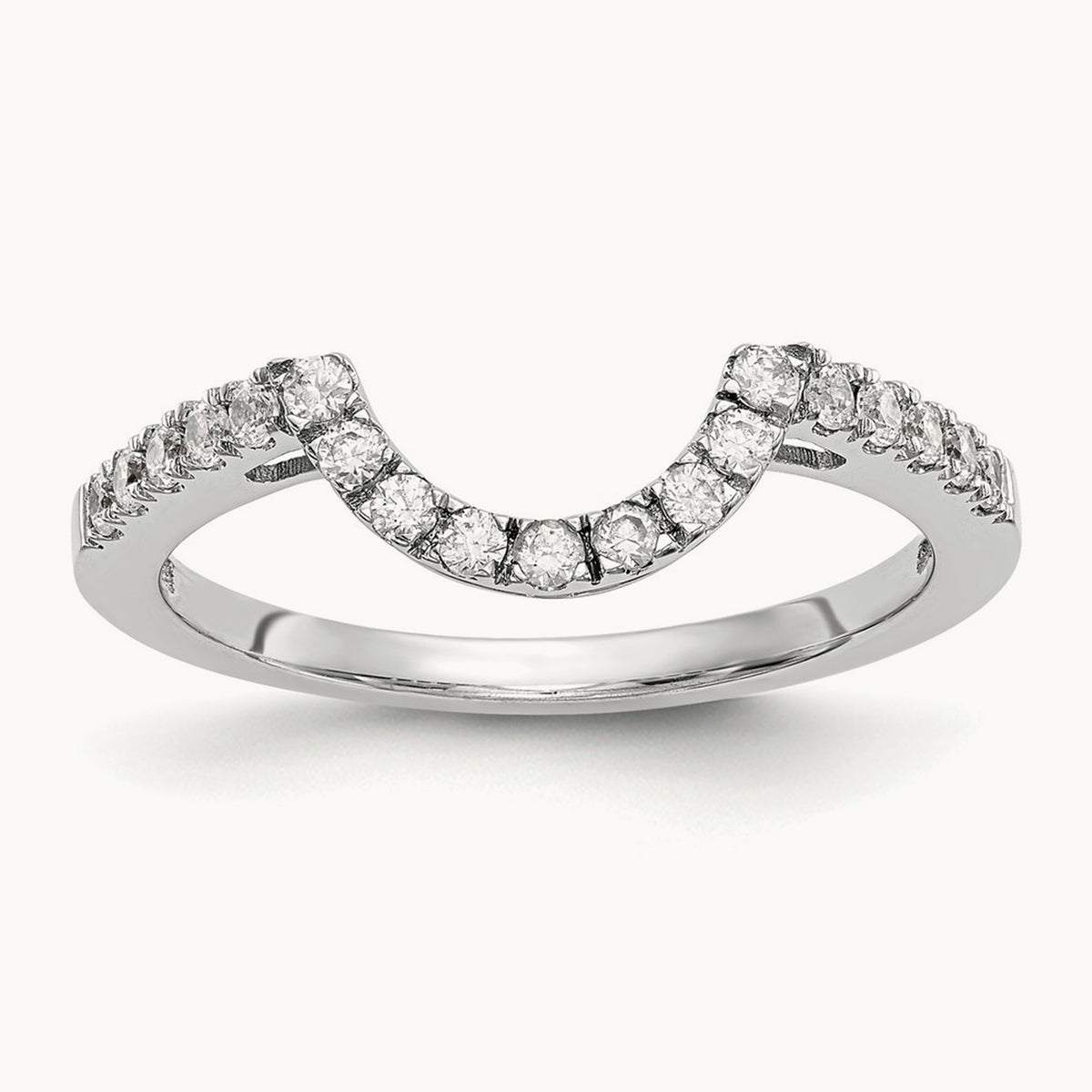 Diamond Wedding Band, 14K White Gold