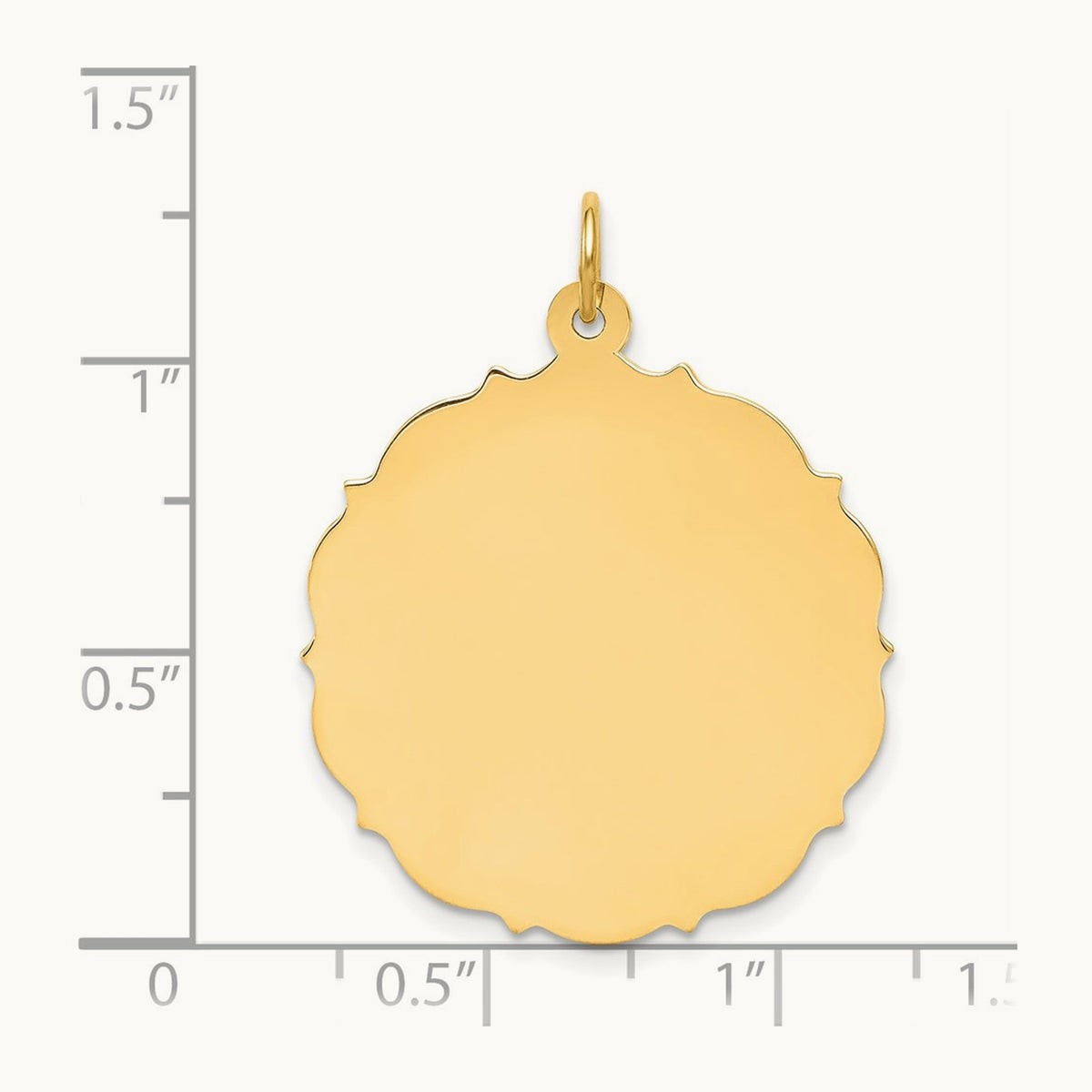 Plain .018 Gauge Engravable Disc Charm — 32mm