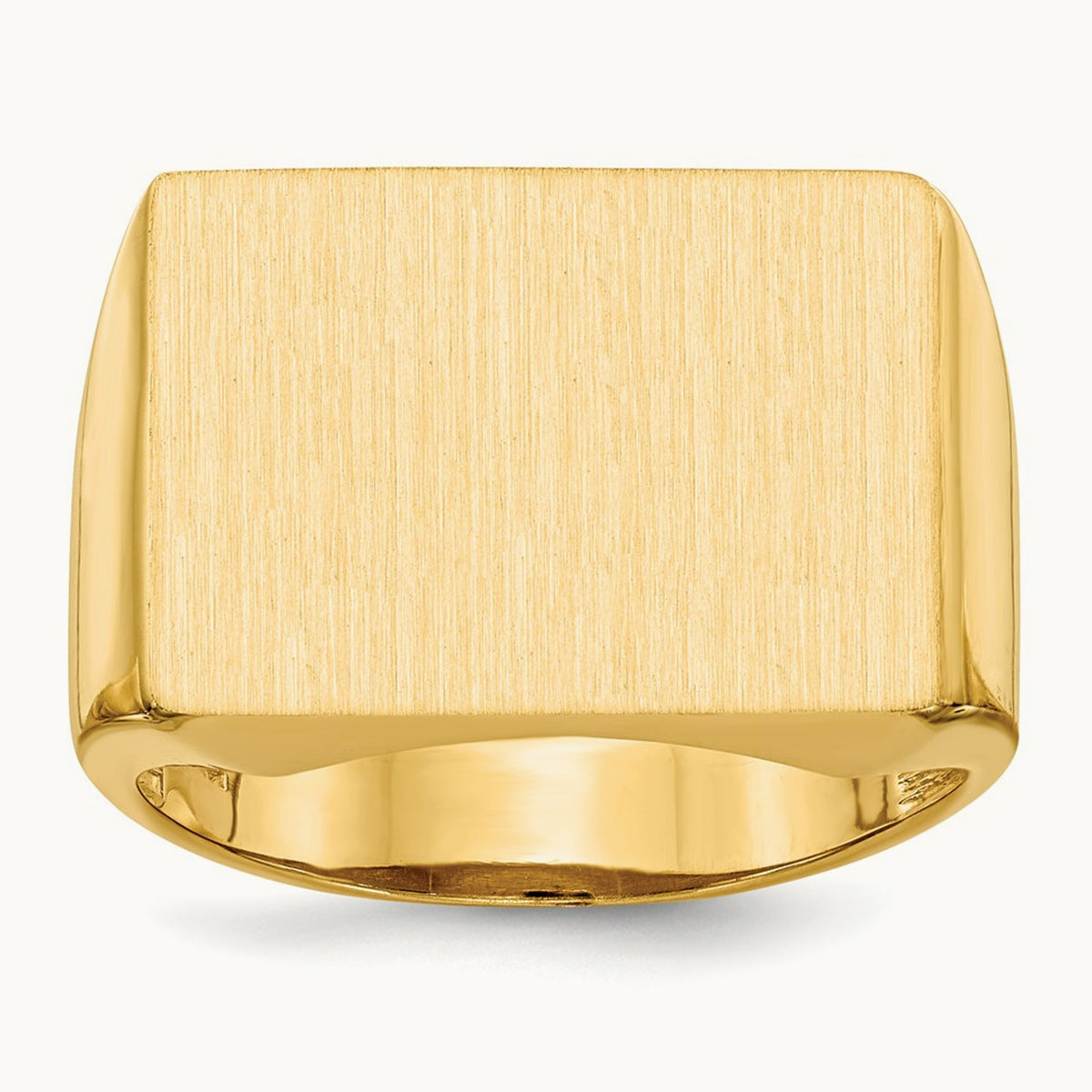 Open Back Mens Signet Ring — photo set