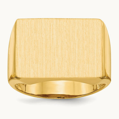 Open Back Mens Signet Ring — photo set
