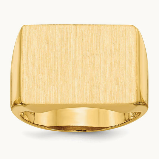Open Back Mens Signet Ring — photo set