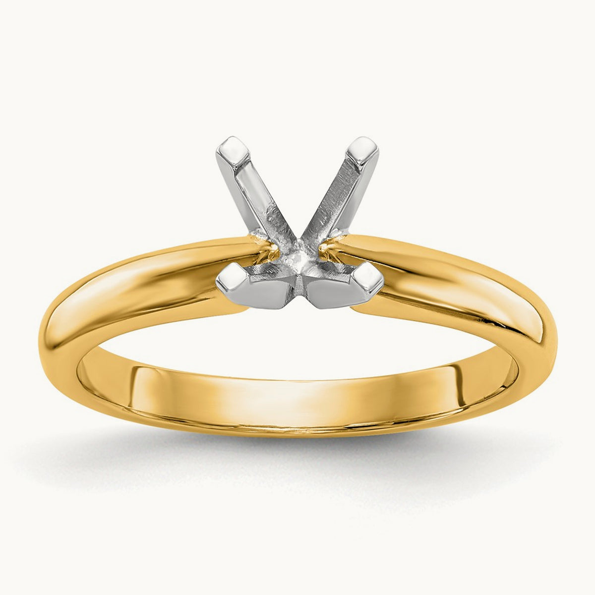 1ct. Medium-Weight Knife Edge/Half-Round Mounting, 14K Two-tone