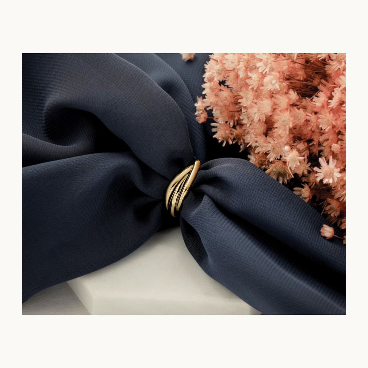 Polished Rolling Ring — 14K Yellow Gold