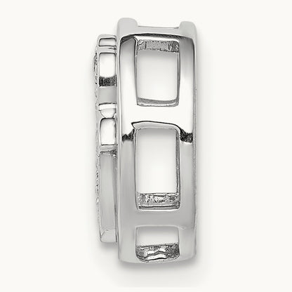 1/10ct. Diamond Hamsa Chain Slide, 14K White Gold