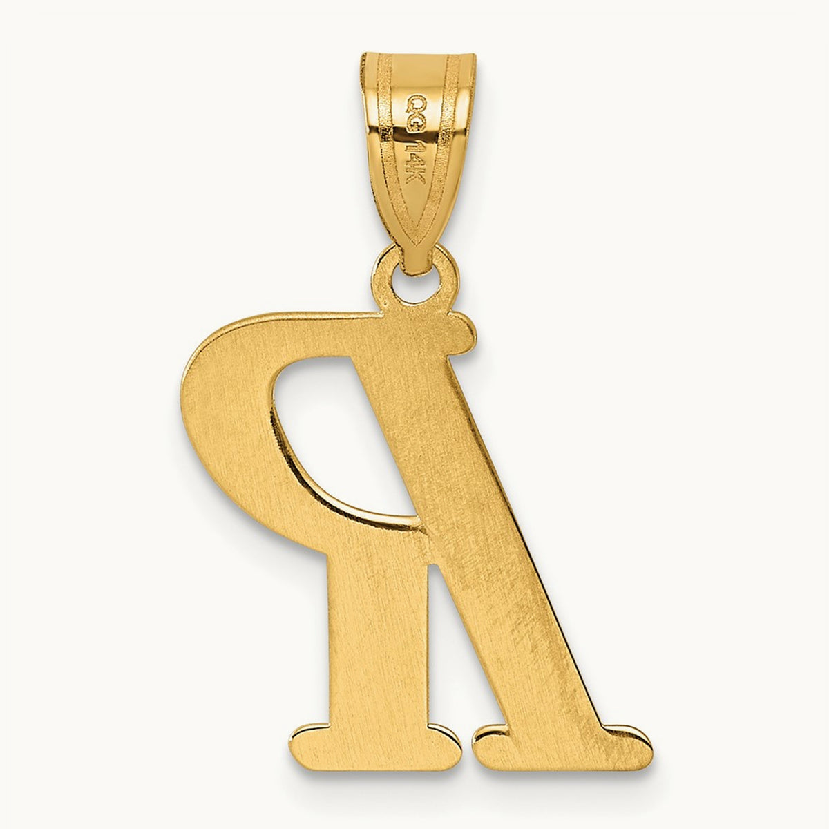 Polished Initial Pendant — R