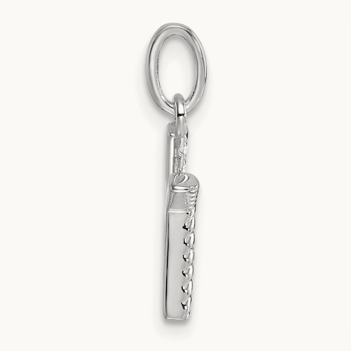 Twisted Diamond Charm — 14K White Gold, K