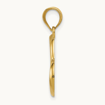 Polished Dangling Heart Pendant — 25mm